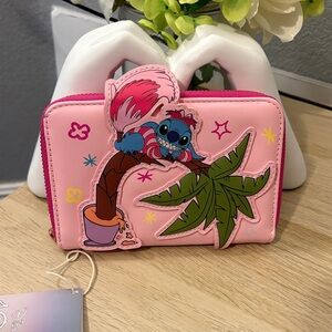 Disney Loungefly Stitch in Wonderland Pink Wallet